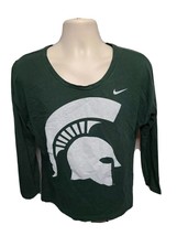 Michigan State Spartans Women Medium Green Long Sleeve TShirt - £14.28 GBP