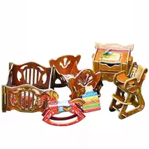 3D Mini Nursery Model – DIY Cardboard Dollhouse Baby Room Furniture Kit - $539.82 MXN