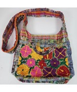Vintage Hippie Crossbody Embroidery Floral 11x9x4 Inch - $23.95 CAD