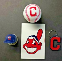 Cleveland  Vending Charms Lot of 4 Ball, Helmet, Key Chain Decal  295 - £19.57 GBP