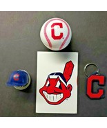 Cleveland  Vending Charms Lot of 4 Ball, Helmet, Key Chain Decal  295 - £19.58 GBP