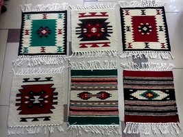 NEW HANDCRAFTED ARTISAN KILIM QILIM CARPET RUG-6 PIECES-TABLE RUNNER-30 ... - £9.55 GBP