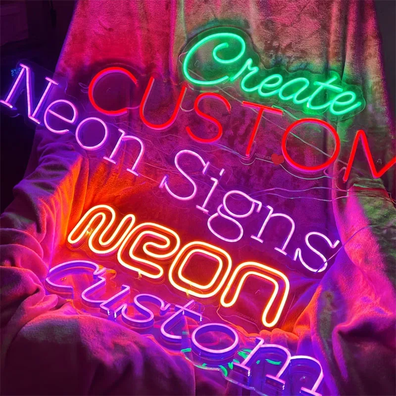 Custom Led Neon Signs Can Private Indoor Outdoor Neon For Wedding Decora... - $72.00+