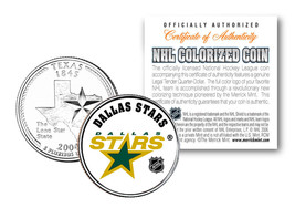 DALLAS STARS NHL Hockey Texas Statehood Quarter US Colorized Coin LICENSED - $8.56