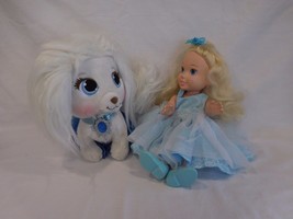 Disney Cinderella Princess Doll 12&#39;&#39; vinyl + Disney Palace Pets Pumpkin Dog  - £12.68 GBP