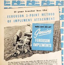 1947 Ferguson System Tractor Implements Advertisement Farming Agricultur... - $10.00