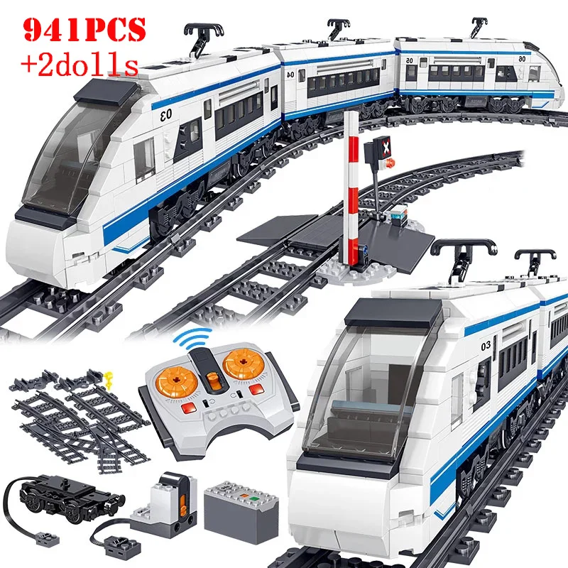 RC Railway Train Transport Building Blocks Technical Remote Control City - £78.85 GBP+