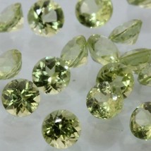 One Yellow Green Peridot Accent VS Gem 2.5 mm Faceted Round Average .07 carat - £0.73 GBP