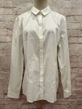 Eddie Bauer Womens Wrinkle Free Slim Fit Button Up Shirt XL Tall White B... - £32.89 GBP