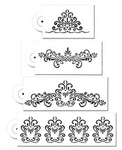 4 Piece Cake decorating Airbrush Icing Frosting Fondant Elegant Lace Ste... - £11.18 GBP