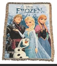 Disney Frozen Woven Tapestry Throw With Fringe 60x49” - $28.01