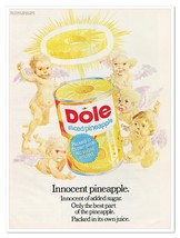Dole Sliced Pineapple Innocent Cherubs Vintage 1972 Full-Page Print Maga... - $181.13 MXN