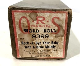 QRS Word Roll Scroll 9399 Rock A Bye Your Baby w/ A Dixie Melody J Lawre... - £27.35 GBP