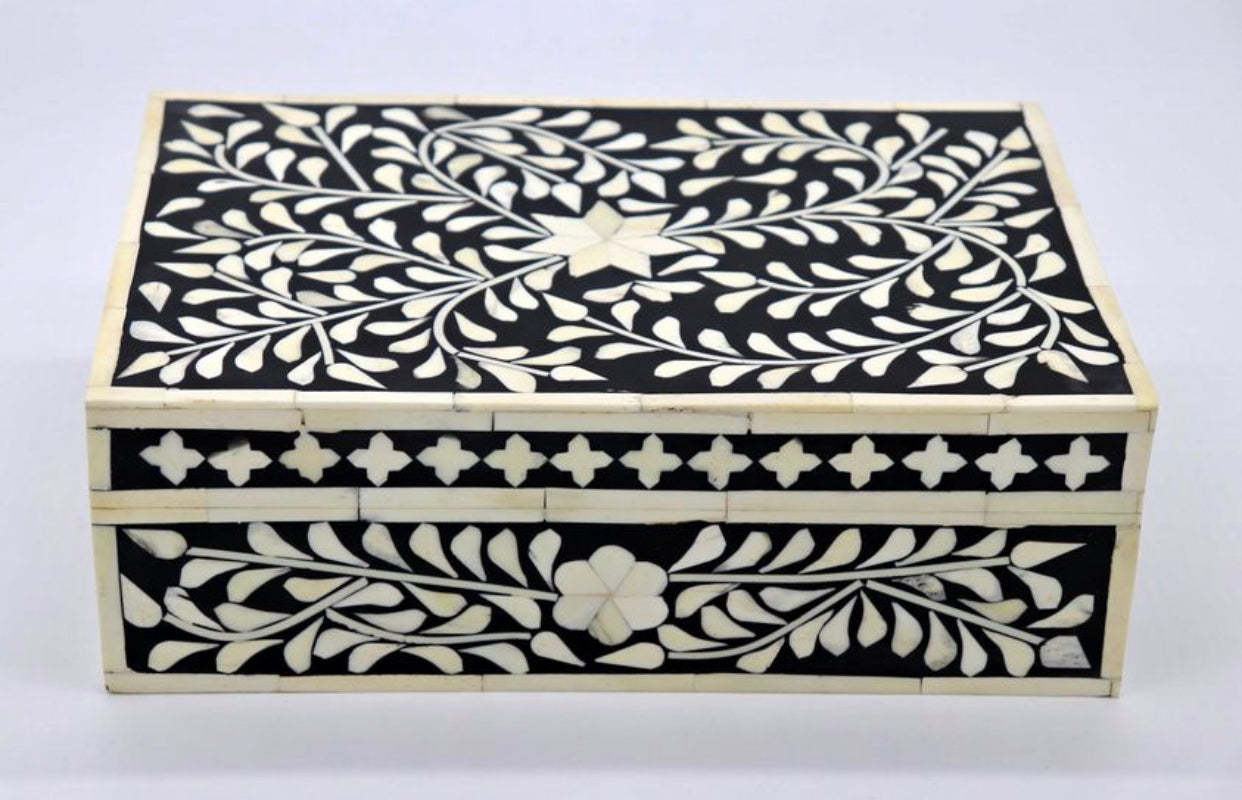 Heritage inlay Jewelry Box Black Item image 2