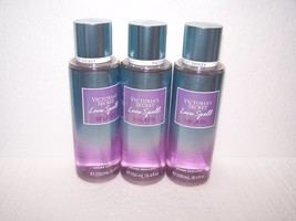 Victoria's Secret Love Spell Splash Fragrance Mist Lot of 3  Raspberry Peach Tea - $32.99