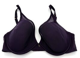 ThirdLove 24/7 Uplift Plunge Bra Purple Mesh Underwire Lightly Padded 34... - $24.49