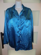 Victoria&#39;s Secret Blue Leopard Print Sleep Shirt Size S Women&#39;s EUC - £14.35 GBP