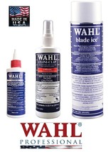 Wahl Clipper Blade Care Maintenance Ice Cooling Spray Cl EAN Er,Oil,Clini Clip Set - £73.26 GBP