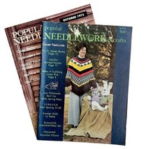 Popular Needlework And Crafts Lot Of 2 Vintage Craft Magazines 1974 1975 DWMM - £15.97 GBP