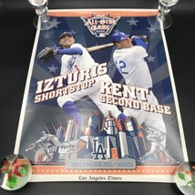 2005 MLB All Star Game Dodgers Poster Cesar Isturis &amp; Jeff Kent LA Times 18&quot;x24&quot; - £21.38 GBP