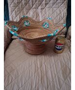 Large 14.5" Beautifully Crafted Hand Coiled Pine Needle Artisan Basket/Bowl - $143.55