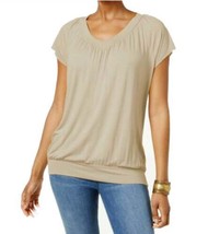 JM Collection Womens Blouson T-Shirt Size X-Small Color Sand - £17.40 GBP