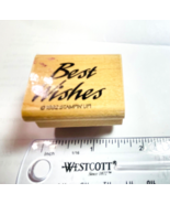 Best Wishes Modern Bold Cursive Font Rubber Stamp Stampin Up 1992 - $4.05 CAD