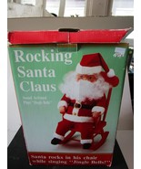 Rocking Santa Claus 1991 Gemmy North Pole Prod. Christmas Animated Vintage - £7.48 GBP