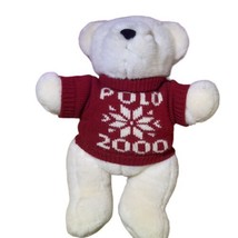 VTG 2000 Ralph Lauren Polo Millennium 15” White Jointed Teddy Bear Plush Sweater - £13.18 GBP