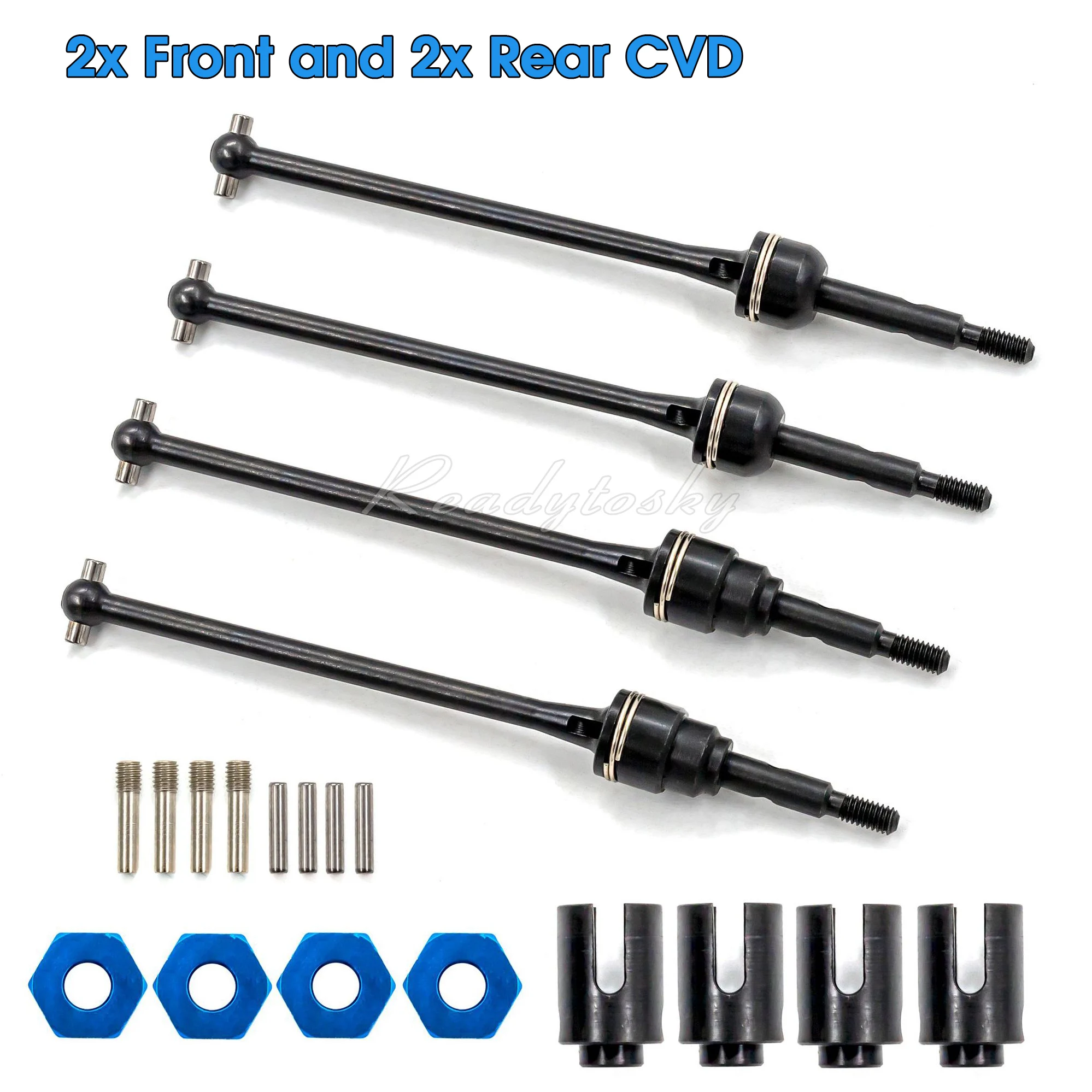 2 / 4PCs  Dog Bone CVD Drive Shaft Steel Dogbone for TRX1/10 Slash 4x4 Rustler - £15.99 GBP+