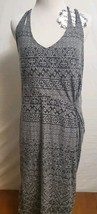 Athleta Gray Geometric Print Knitted Nanda Athletic Athleisure Dress, Si... - $275.50 MXN