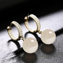 Real 14K Gold 8 10 12 14 Mm  Earring Females Orecchini Aros Mujer Oreja Silver 9 - £16.55 GBP