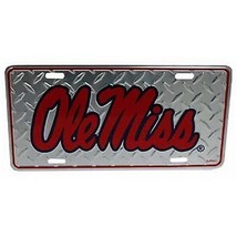 Ole Miss Rebels Diamond Plate License Plate - £9.44 GBP