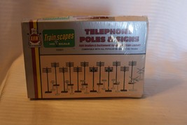 HO Scale, AHM, Telephone Poles &amp; Signs Kit, #15901 BN Sealed Vintage - £23.52 GBP