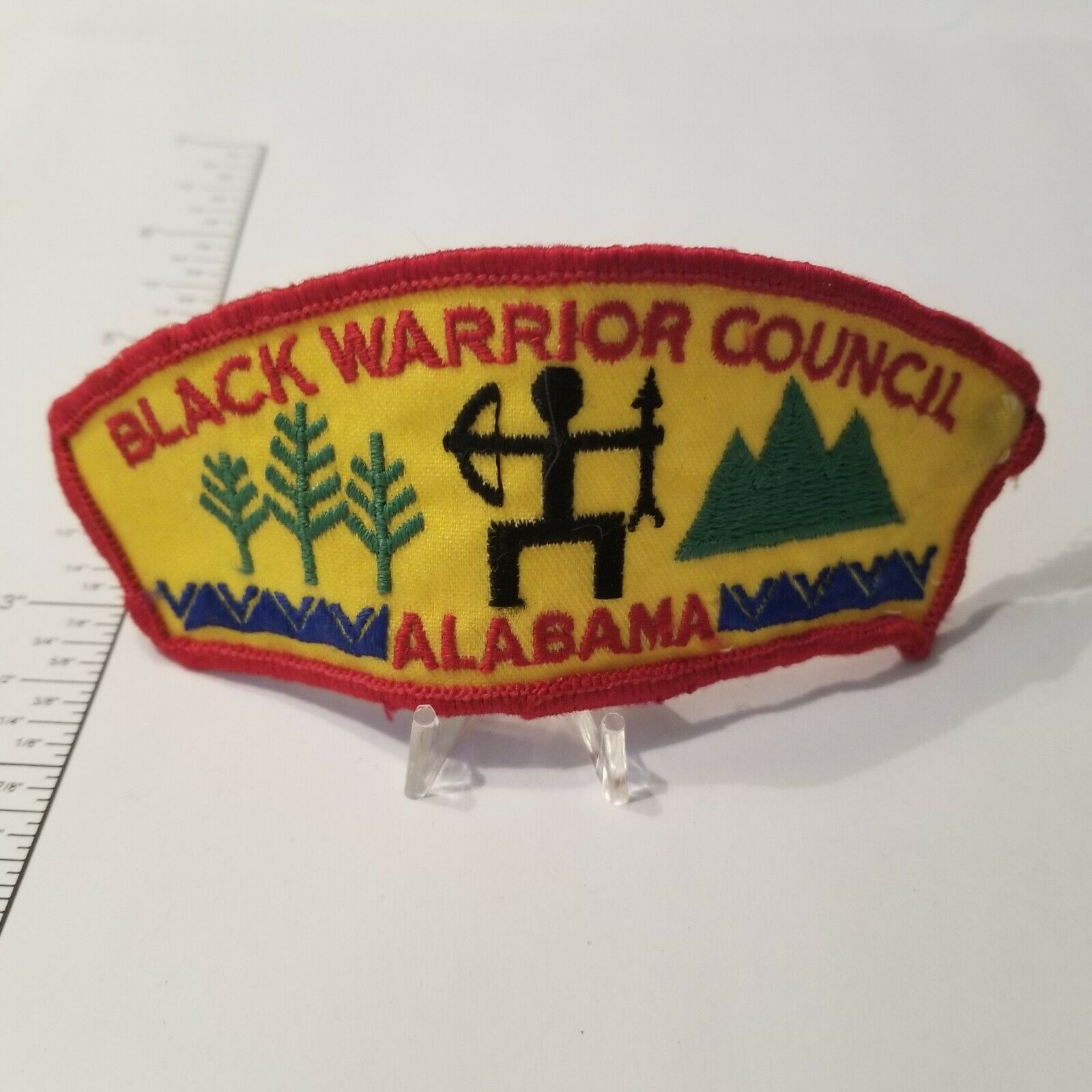 Vintage BSA Black Warrior Council Alabama 5&quot;x2&quot; Shoulder Patch - $12.75