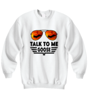 Jet Fighter Sweatshirt Talk To Me Goose White-SS  - £21.98 GBP