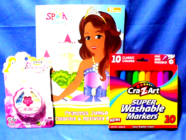 Princess Coloring Book 10 Washable Markers &amp; Beauty Set Girls New Toys - £8.04 GBP