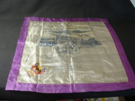 Old Vtg Military WW1 Silk Handkerchief Greetings From Camp Hancock Augus... - $49.95