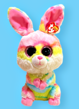 Ty Beanie Boos Silk Tie Dyed Easter Bunny Rabbit Plush LOLLIPOP Stuffed ... - £6.04 GBP