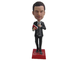 Custom Bobblehead Stylish Corporate Dude With A Piece Of Paper In Hand - Careers - £71.14 GBP