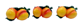 Peach Cabinet Drawer Knobs Novelty Fruit Food Yellow Figural Vintage Lot 3 - $39.73