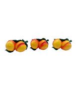 Peach Cabinet Drawer Knobs Novelty Fruit Food Yellow Figural Vintage Lot 3 - €33,98 EUR