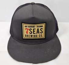 7 Seas Brewing Co Dark Gray Snapback Trucker Hat Cap Yupoong Glassics Gi... - £11.90 GBP