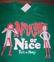 Rick And Morty Naughty Or Nice Christmas Holiday T-Shirt Mens Small New w/ Tag - £15.80 GBP