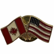 United States Canada Friendship American Flag USA Enamel Lapel Hat Pin - £3.87 GBP