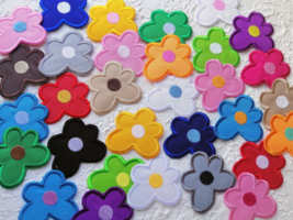 Custom Preppy flower patches . Retro flowers Iron on patch. - £3.14 GBP+