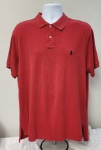 POLO RALPH LAUREN Men&#39;s Iconic Pique Custom Fit Polo Shirt XXL RED - $28.49