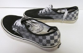 Vans Off The Wall Canvas Checkerboard Sneakers Orig Laces Blk/Gray Wms 8-MNS 6.5 - £30.22 GBP