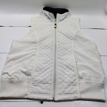 Vintage Oleg Cassini Sport Zip Up Hoodie Vest Womens Size M White - £10.24 GBP