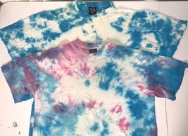 Tie Dye Vtg 1990s Single Stitch Mens XL Shirts Lot of 2 Soffe Tag Made USA - £23.22 GBP